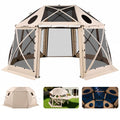 Išskleidžiama pavėsinė-palapinė VEVOR YR15x15Beige-13, 4,57 x 4,57 m