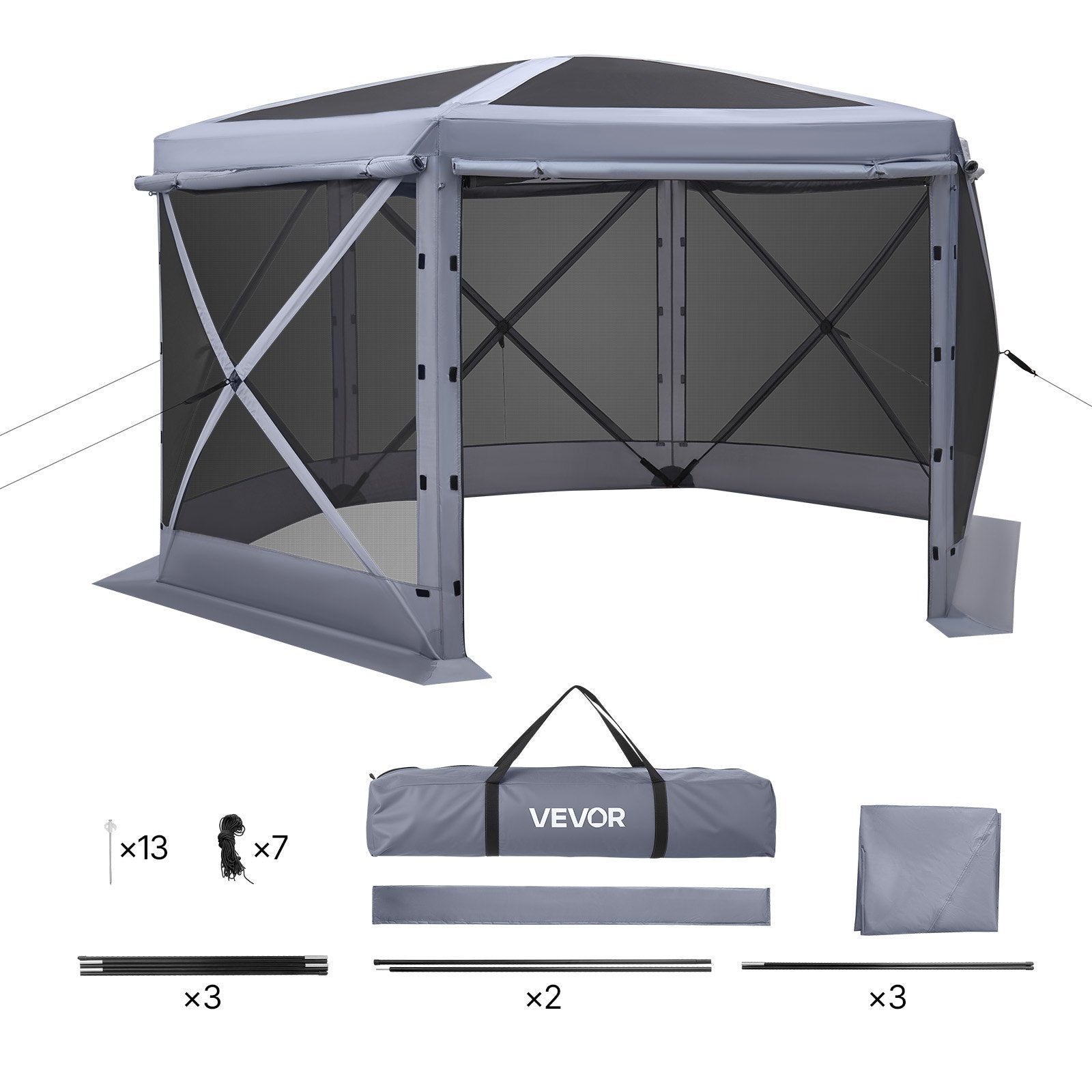 Greito surinkimo pavėsinė-palapinė VEVOR FY12X12, 3,6 x 3,6 m