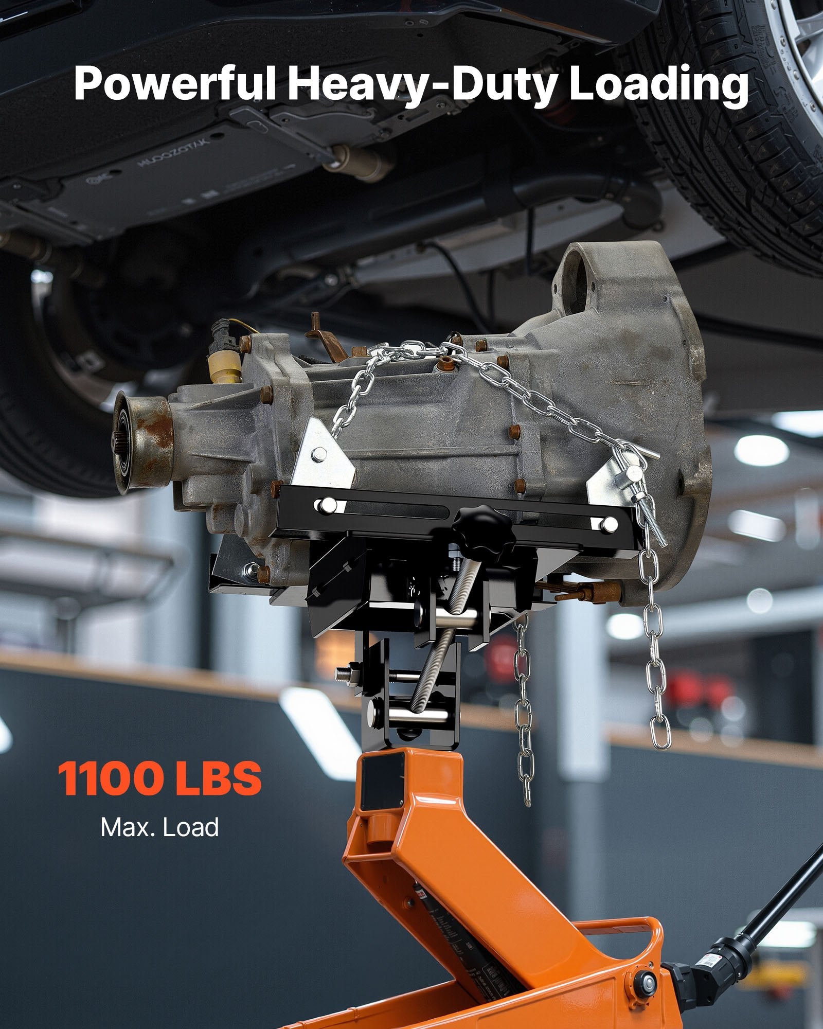 Pavarų dėžės kėliklio adapteris VEVOR 0.5TP, 500 kg keliamoji galia