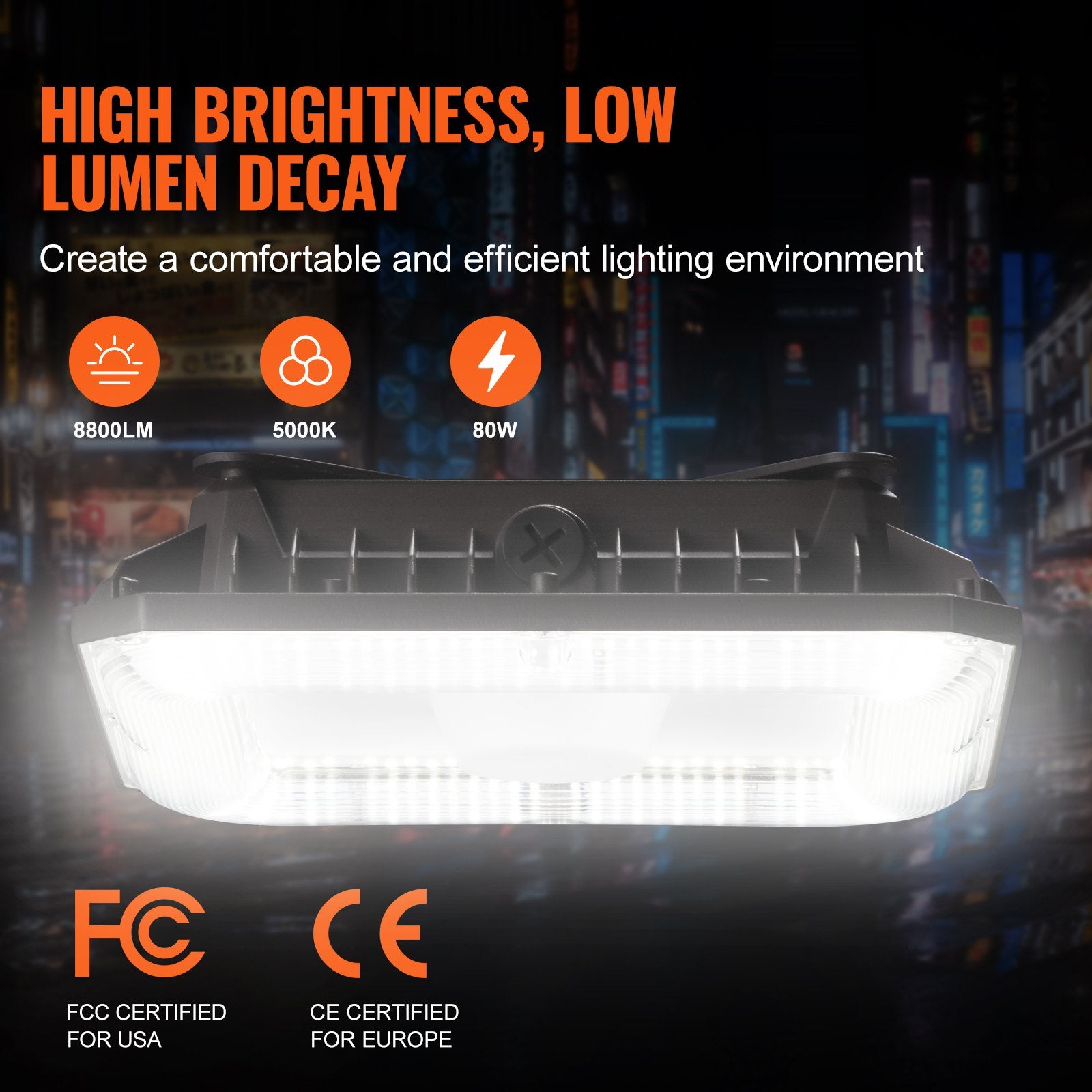 LED lubiniai šviestuvai VEVOR AX-TPD-80, 80W
