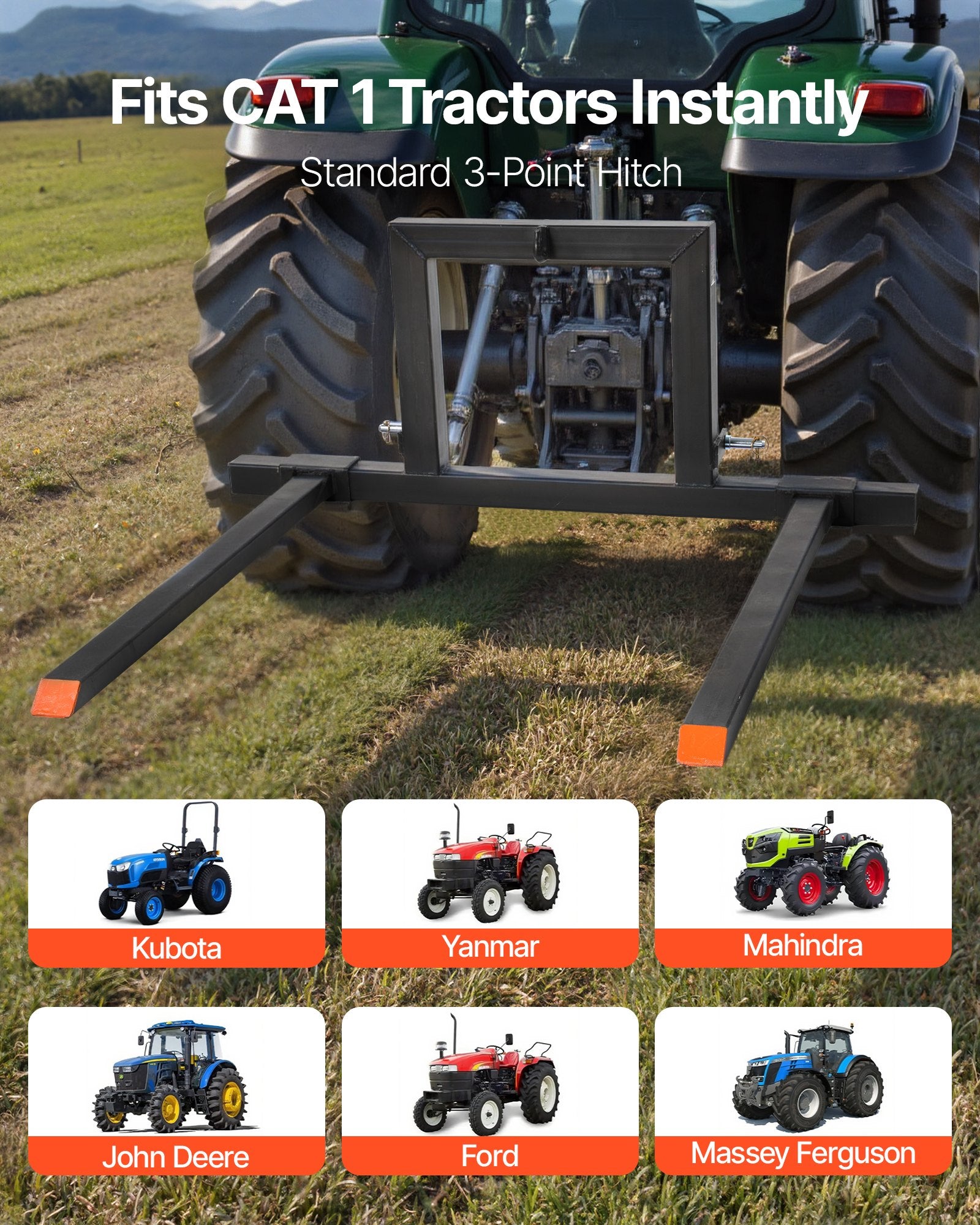 Palečių šakės VEVOR SDSTPC5015003, 680 kg keliamoji galia
