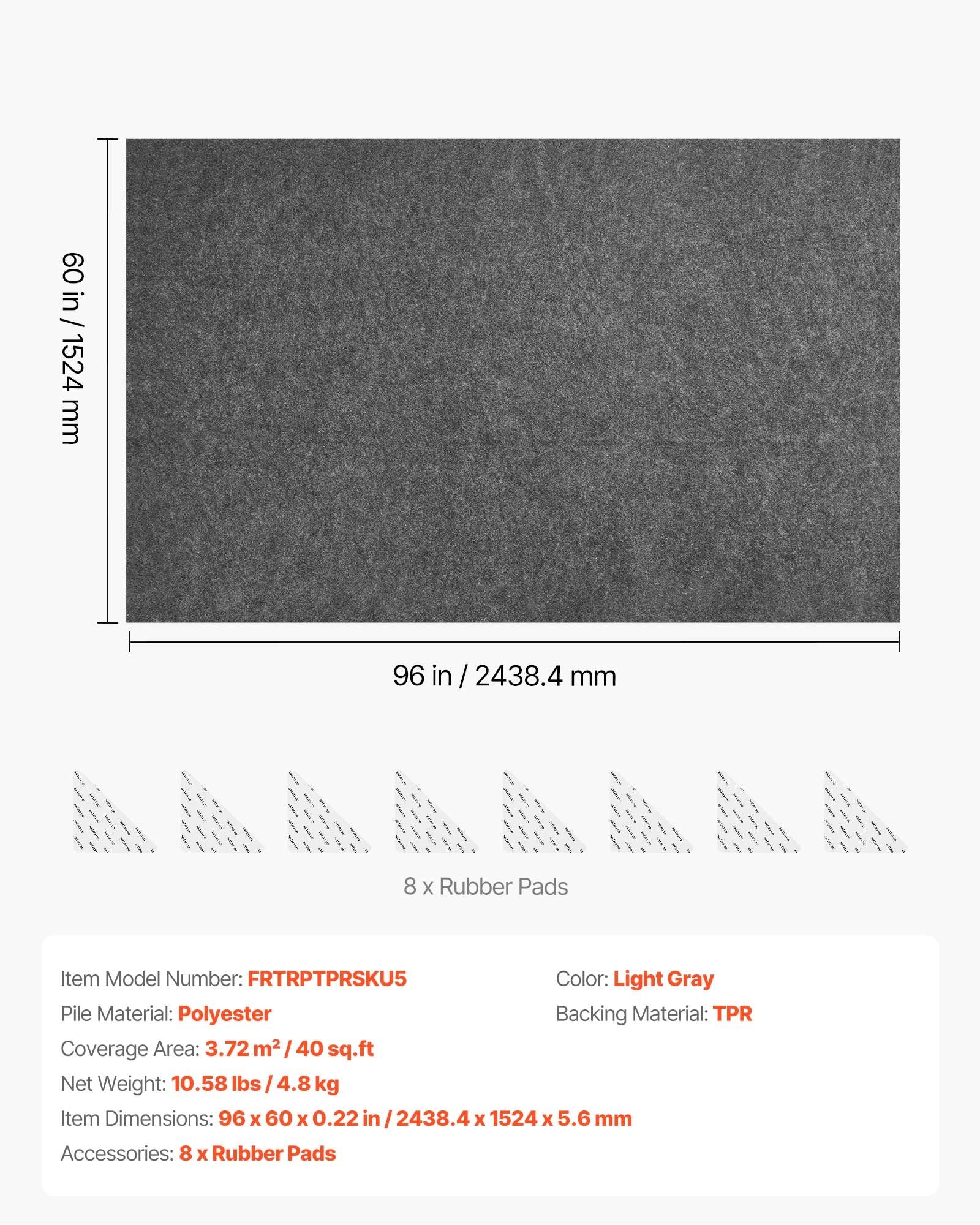 Kilimo paklotas VEVOR FRTRPTPRSKU5, 2,44 x 1,52 m