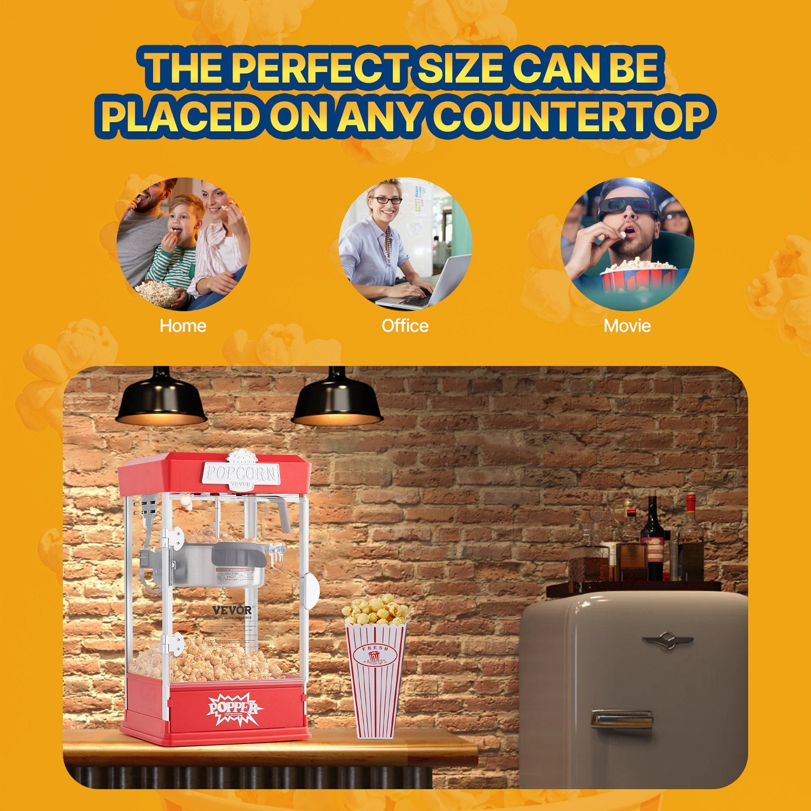 Popcorn gaminimo aparatas VEVOR 6077, 480W