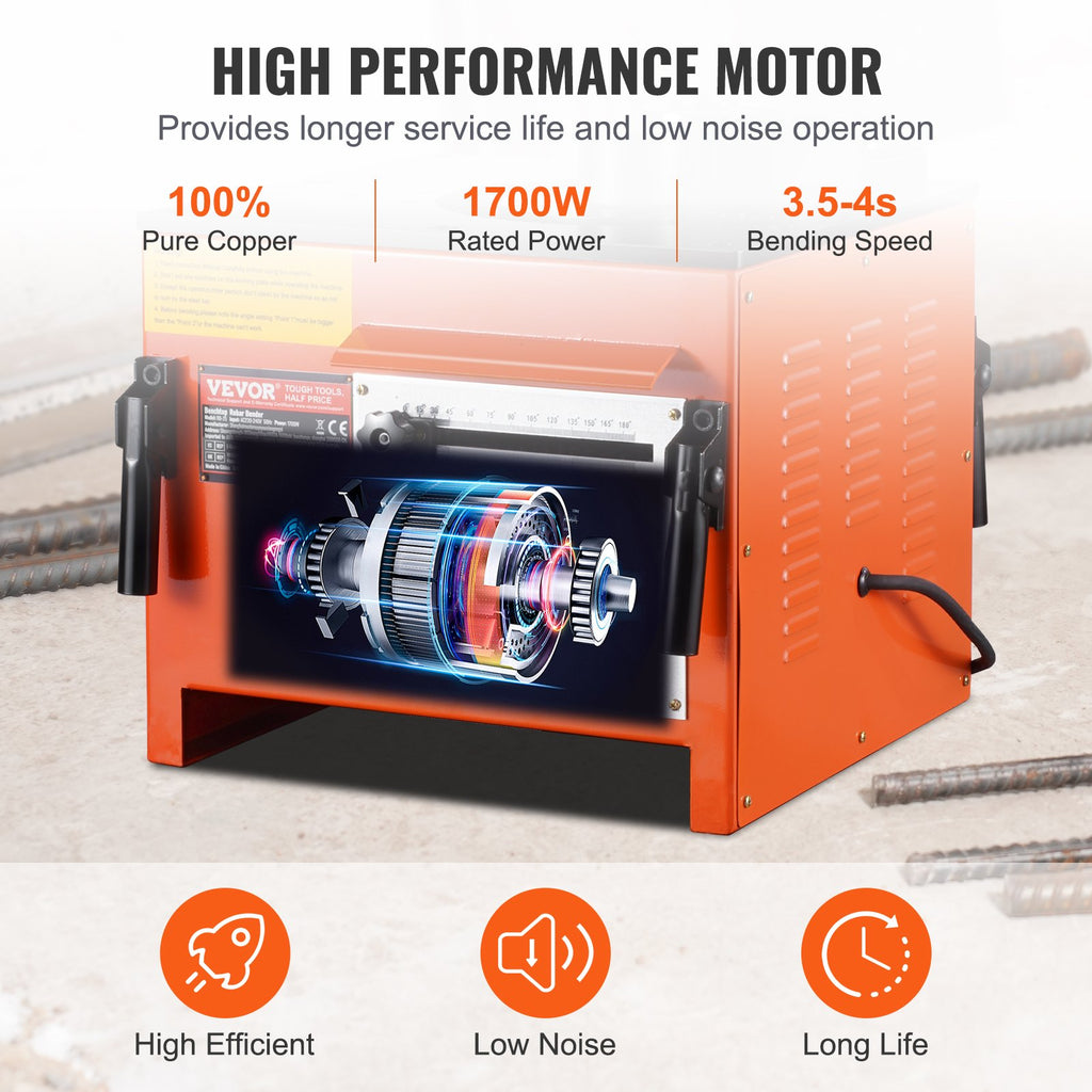 Elektrinės armatūros lankstymo staklės VEVOR RB-25, 1700 W
