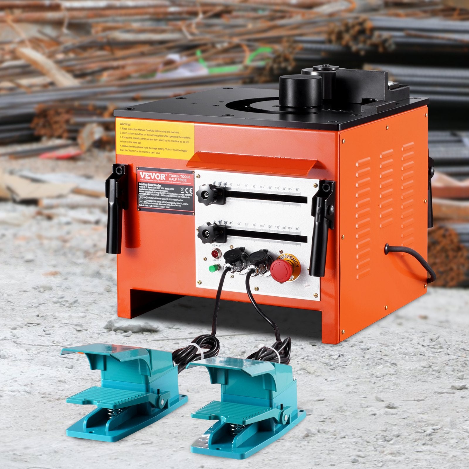Elektrinės armatūros lankstymo staklės VEVOR RB-25, 1700 W