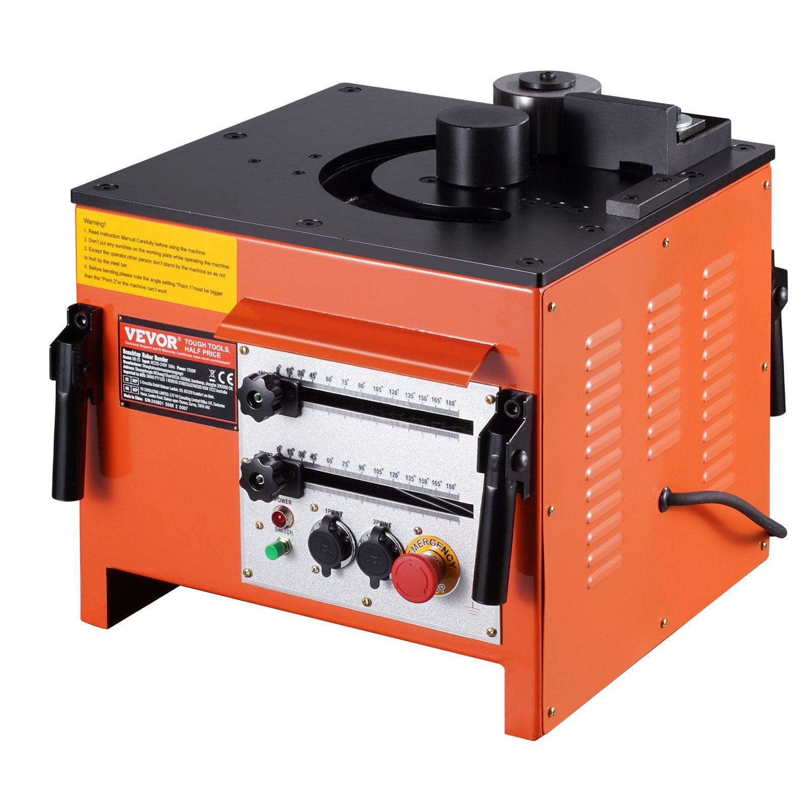 Elektrinės armatūros lankstymo staklės VEVOR RB-25, 1700 W