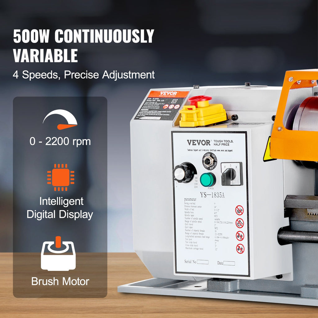 Metalo tekinimo staklės VEVOR C0618BX350, 500W