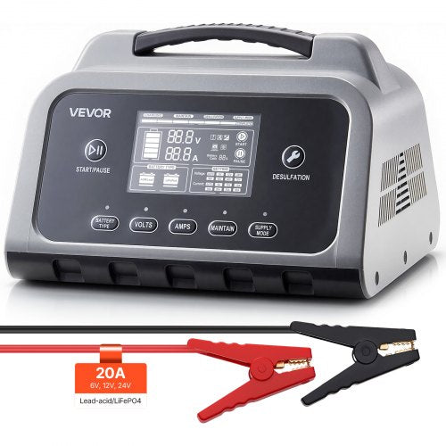 Išmanusis akumuliatorių įkroviklis VEVOR XFH-SS03, 20A, 6V/12V/24V