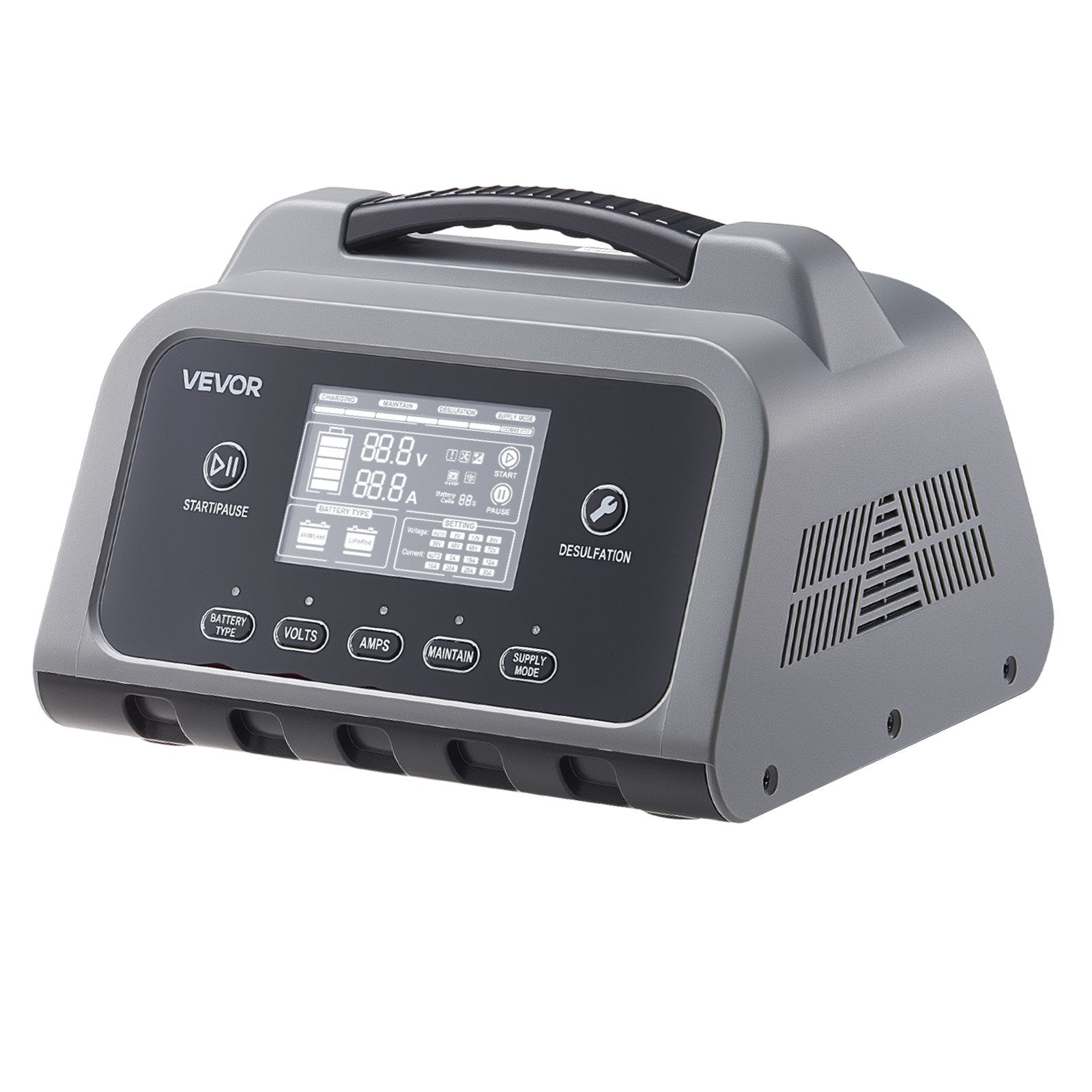 Išmanusis akumuliatorių įkroviklis VEVOR XFH-SS03, 20A, 6V/12V/24V