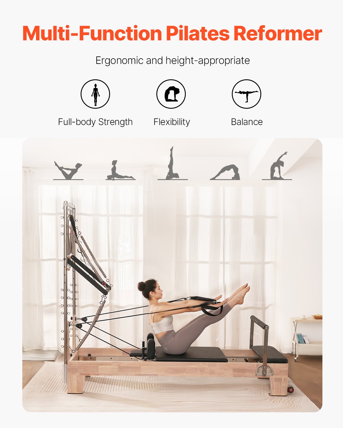 Pilateso treniruoklis VEVOR S800-X-B, iki 181 kg apkrova