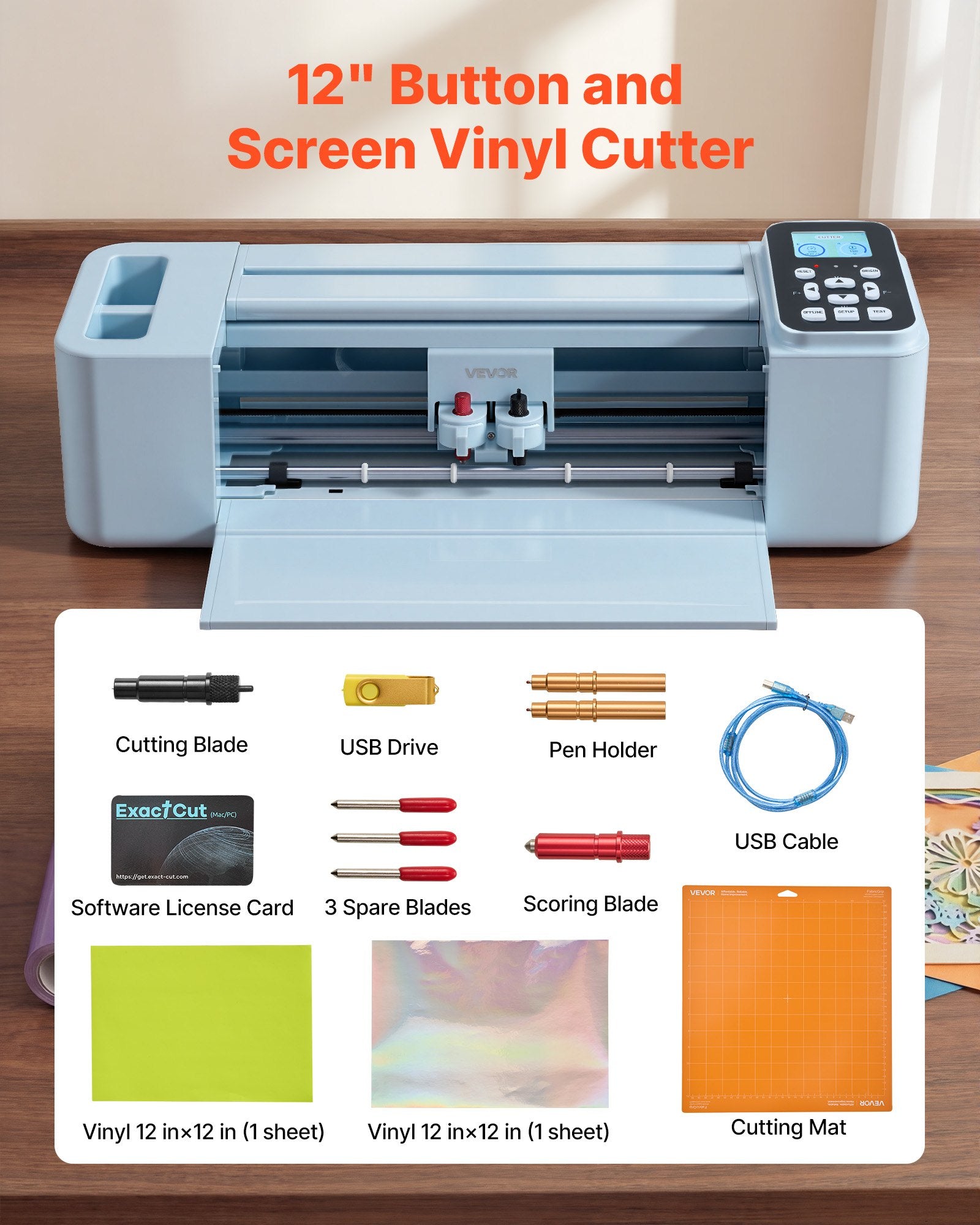 Vinilo pjovimo staklės VEVOR smart3, 305 mm