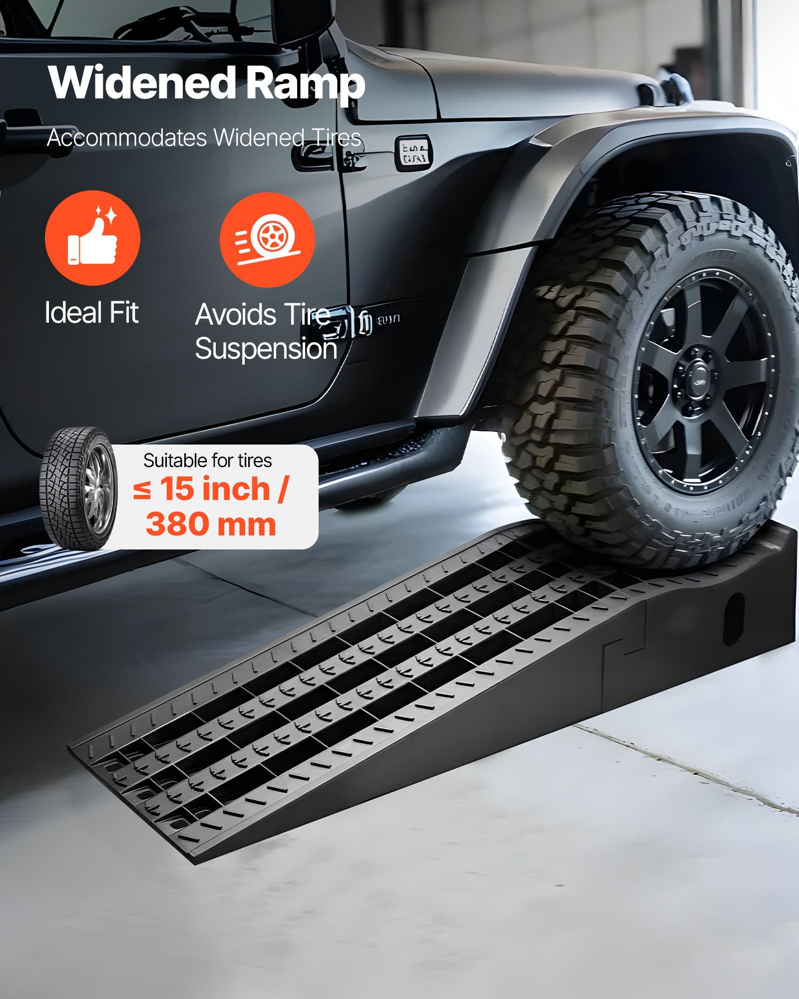 Automobilio užvažiavimo rampų komplektas VEVOR TS295DT, 5897 kg keliamoji galia