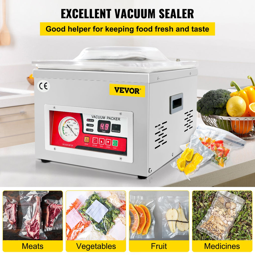Kamerinis vakuuminis pakavimo aparatas VEVOR DZ-260A-V2, 260 W