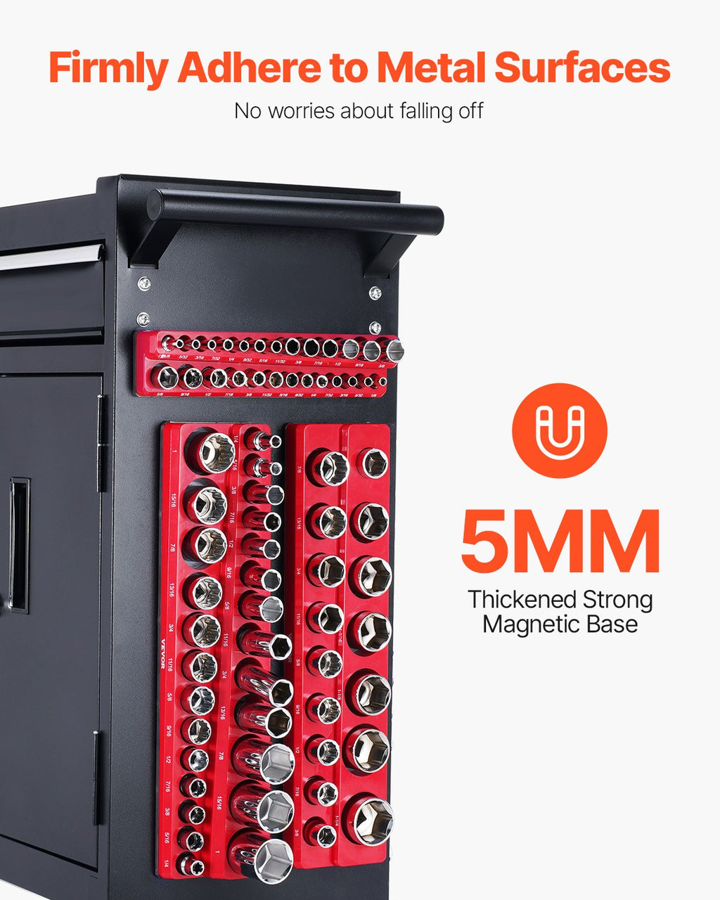 Magnetinis galvučių laikiklių rinkinys VEVOR QJ7333-3pc SAE, 3 vnt.