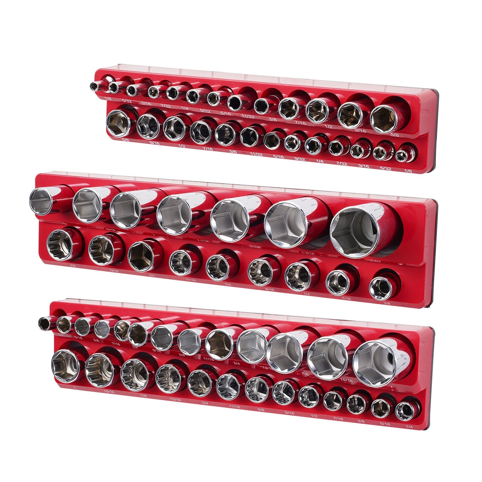 Magnetinis galvučių laikiklių rinkinys VEVOR QJ7333-3pc SAE, 3 vnt.