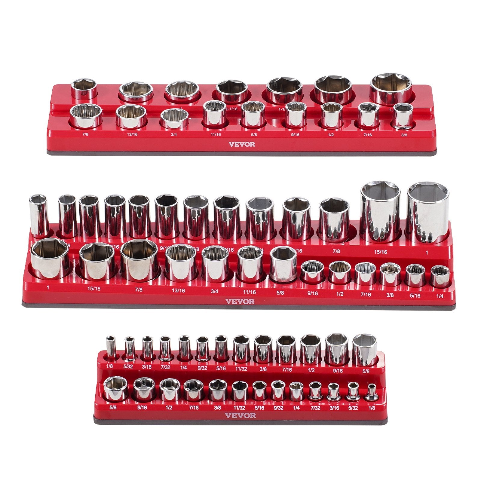 Magnetinis galvučių laikiklių rinkinys VEVOR QJ7333-3pc SAE, 3 vnt.