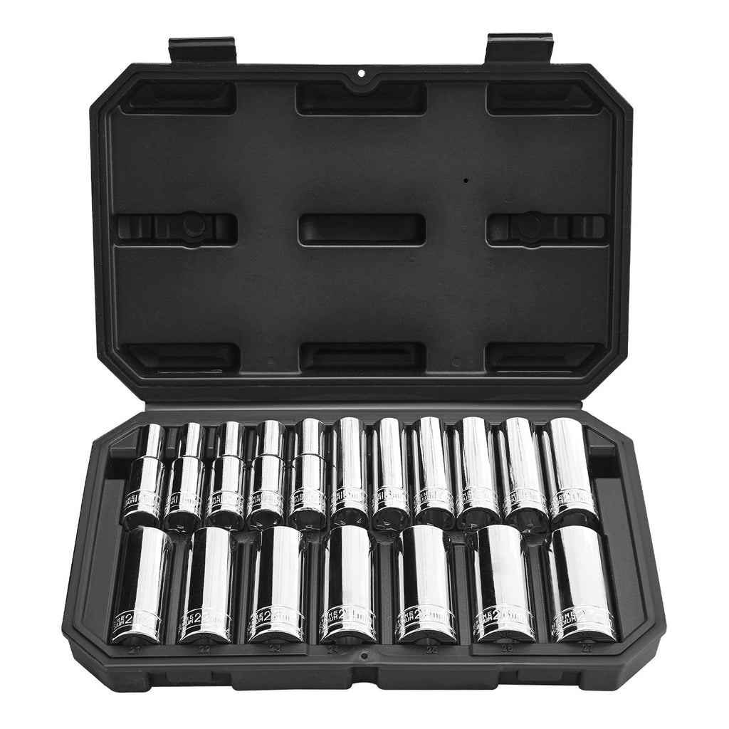Galvučių raktų rinkinys VEVOR XL3275, 18 dalių