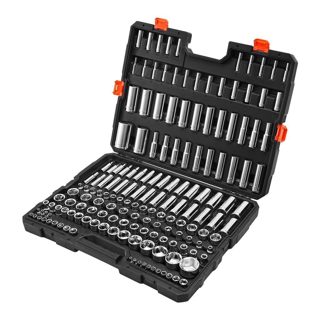 Galvučių raktų rinkinys VEVOR XL3272, 163 dalių