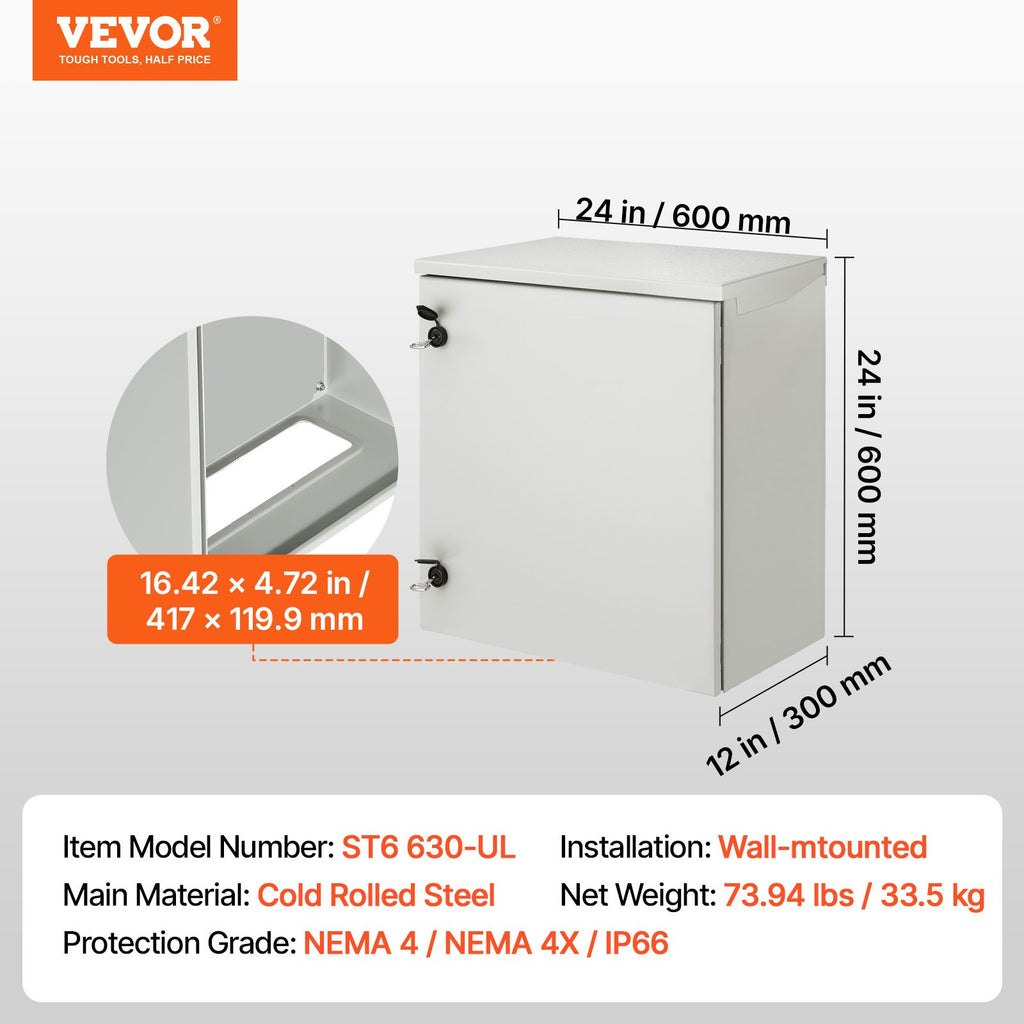 Elektros skydas VEVOR ST6 630-UL, 60x60x30 cm