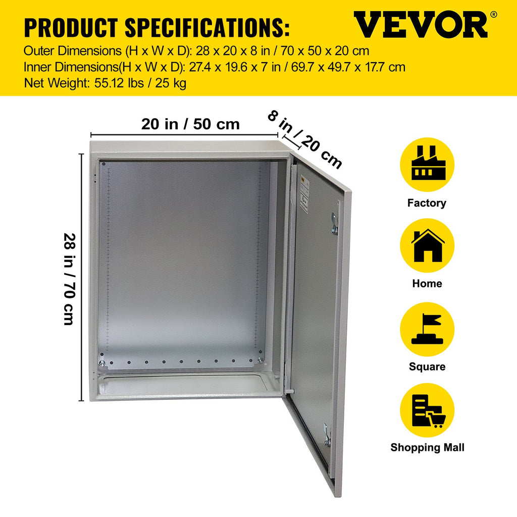Elektros skydinė VEVOR ST7520, 70x50x20 cm