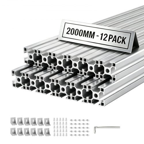 Aliuminio profilis VEVOR 3030, 2000 mm, 12 vnt.