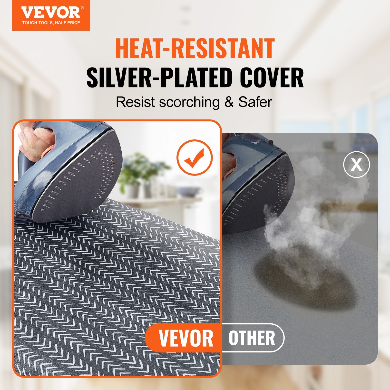 Stalinė lyginimo lenta VEVOR P14.523.5D2-12, 59,5 x 36,5 cm