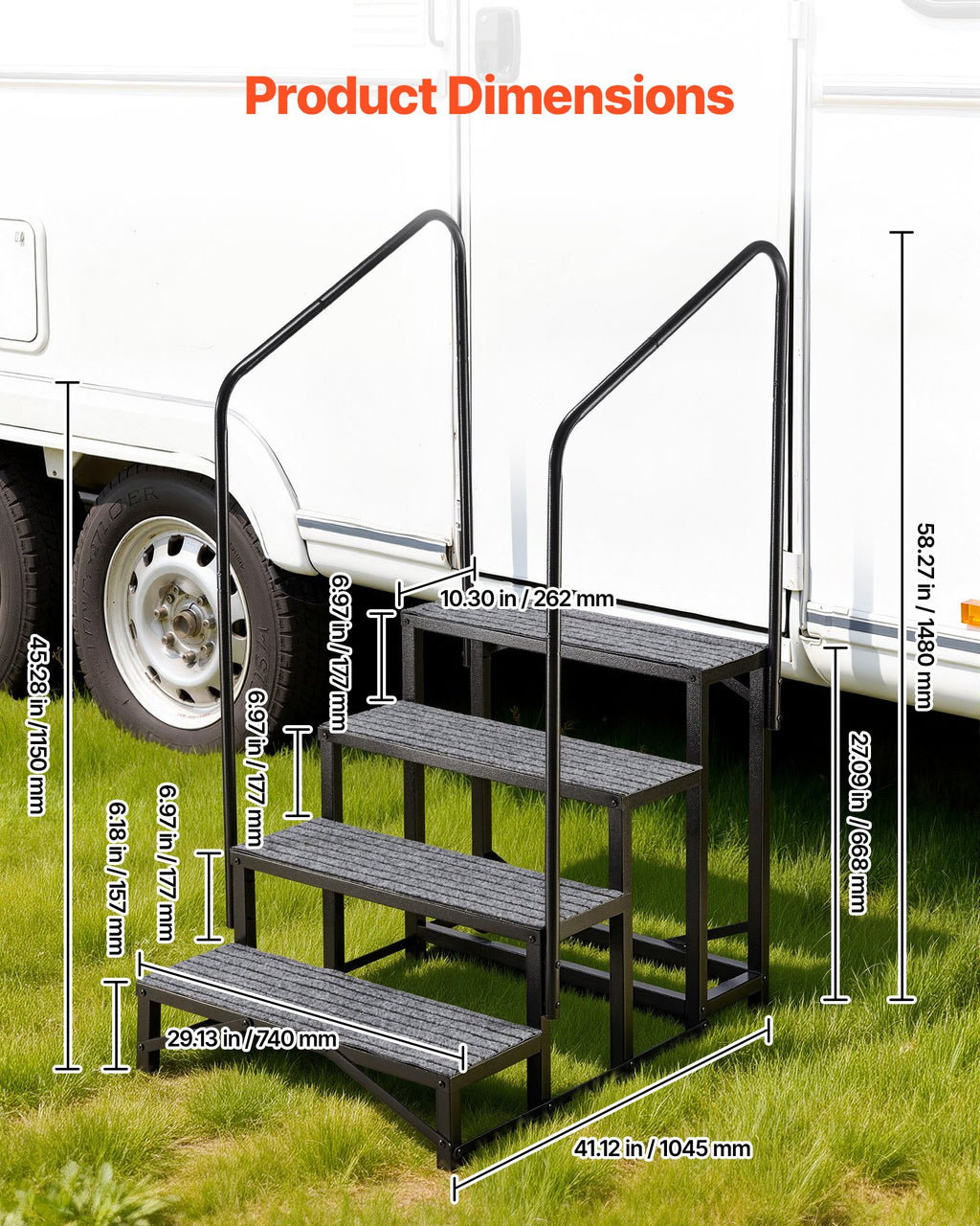 RV laipteliai VEVOR HXTJSFT-4, 300 kg keliamoji galia