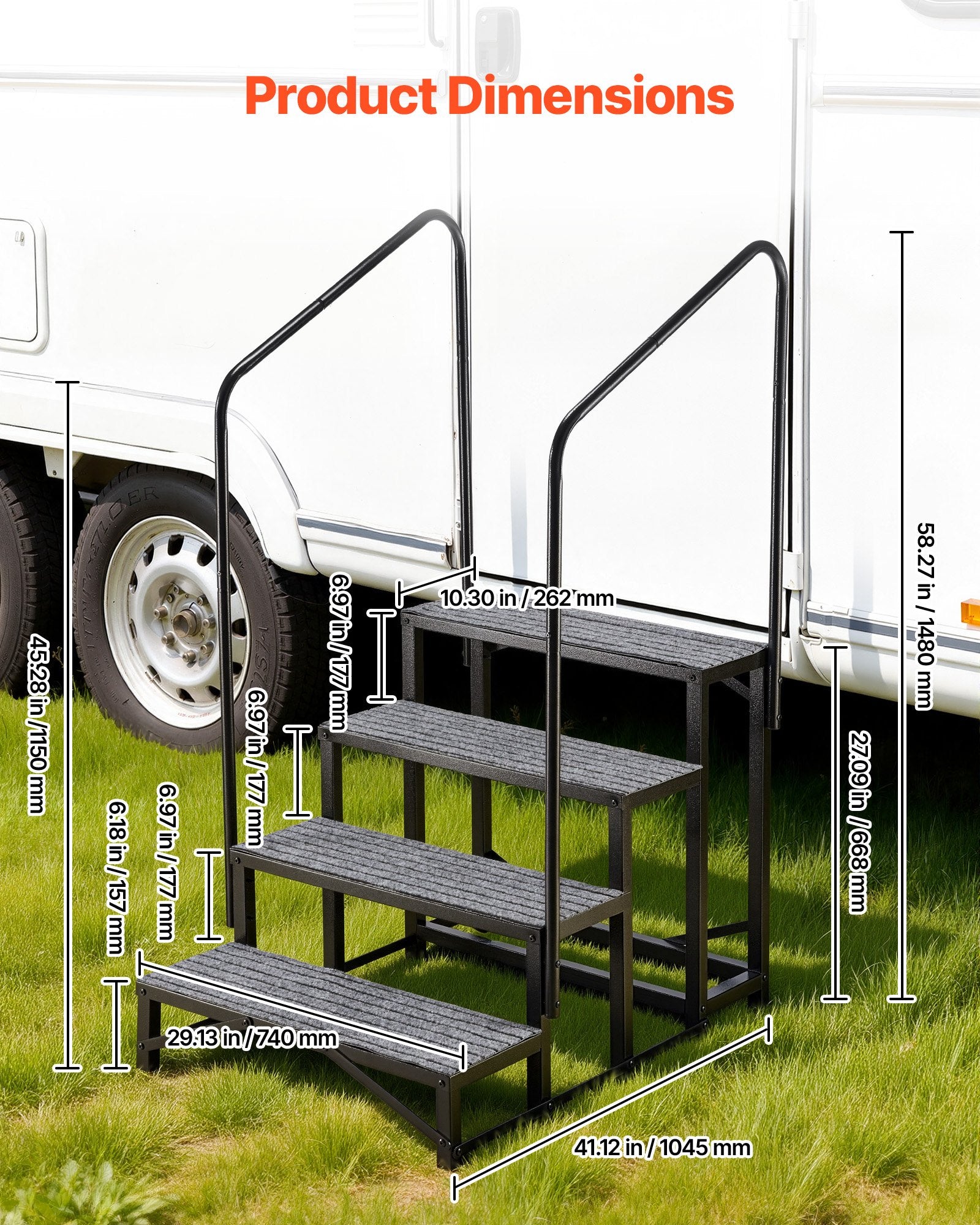 RV laipteliai VEVOR HXTJSFT-4, 300 kg keliamoji galia