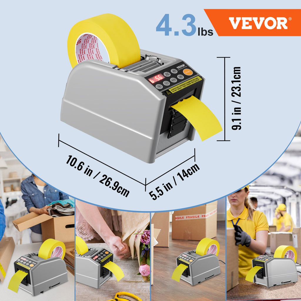 Automatinis lipnios juostos dozatorius VEVOR Zcut-9, 6–60 mm pločiui