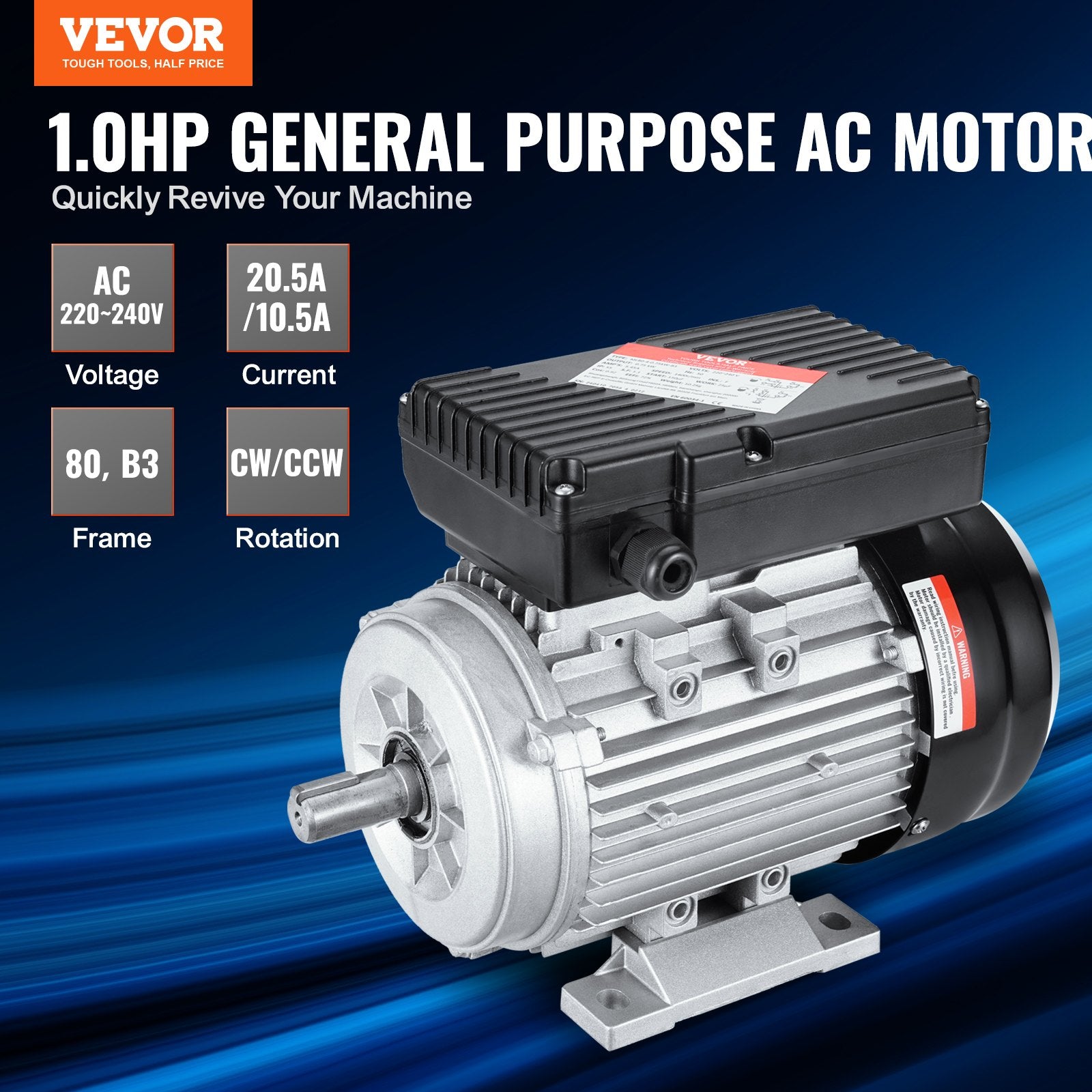 Elektrinis variklis VEVOR ML80-4-0.75kW-B3, 0,75 kW