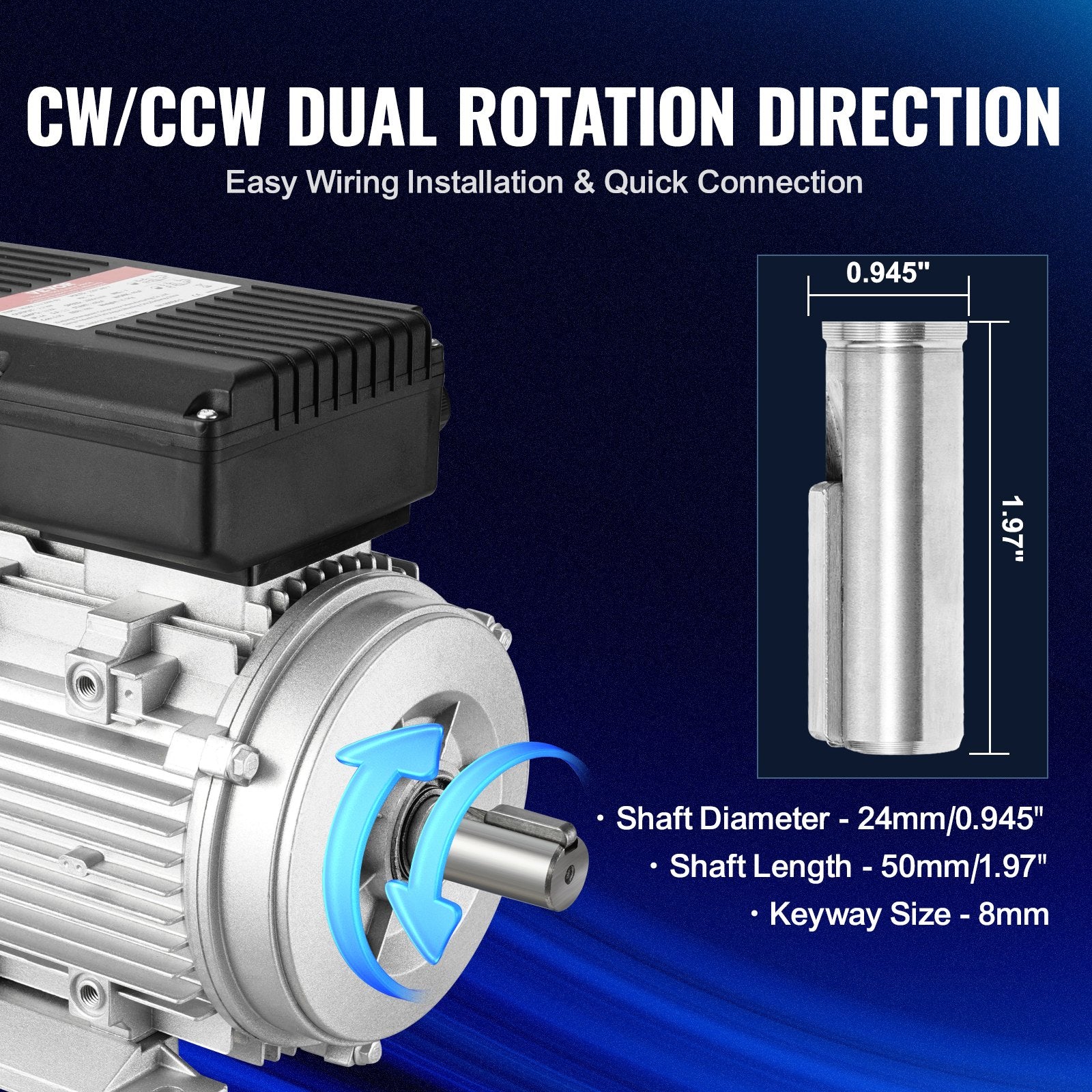 Elektros variklis VEVOR ML90L-2-2.2kW-B3, 2.2 kW
