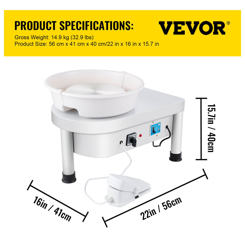 Keramikos žiedas VEVOR 25 cm, 280 W