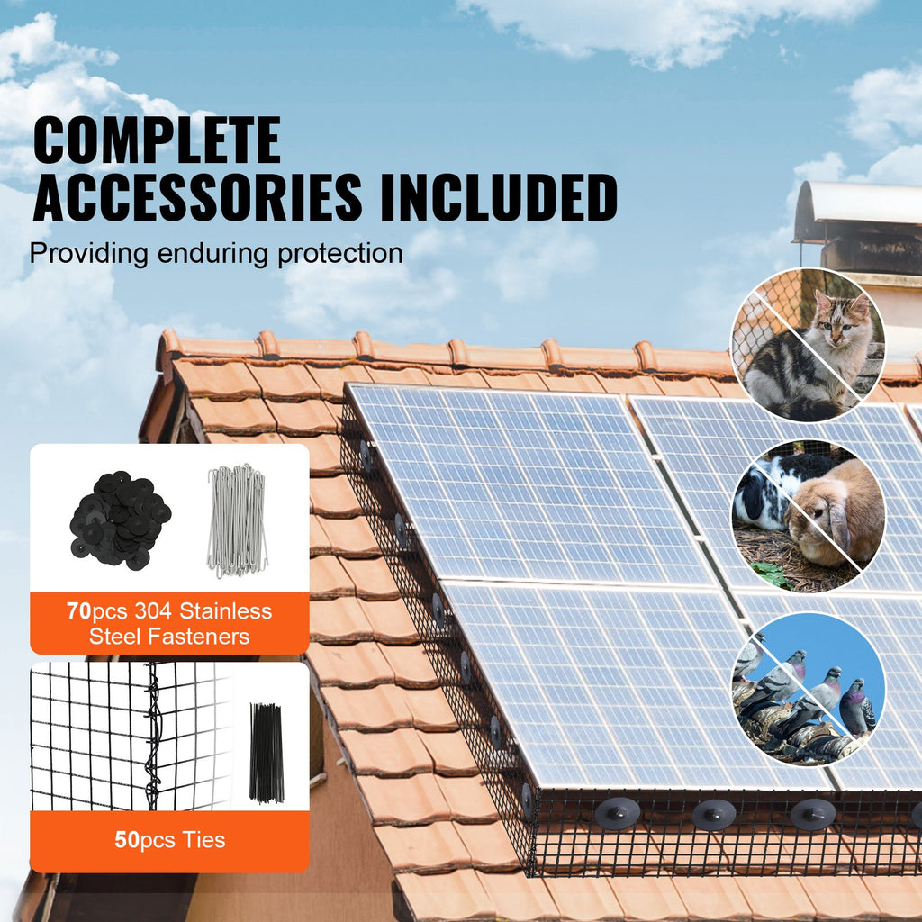 Saulės kolektorių apsauga nuo paukščių VEVOR RH-8100A, 20 cm x 30,5 m