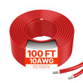 Saulės kolektorių ilginamasis kabelis VEVOR 10AWG-Red-L=30.5M, 30.48 m