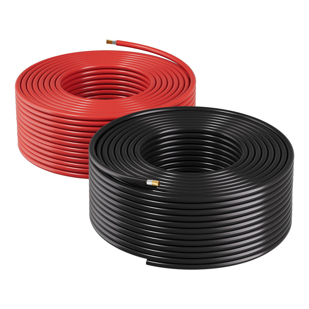 Saulės kolektorių kabelių rinkinys VEVOR 10AWG-Red/Black-L=30.5M, 30,48 m