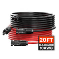 Saulės baterijų ilginamasis laidas VEVOR MC4-10AWG-Red/Black-L=6.1M, 6,1 m