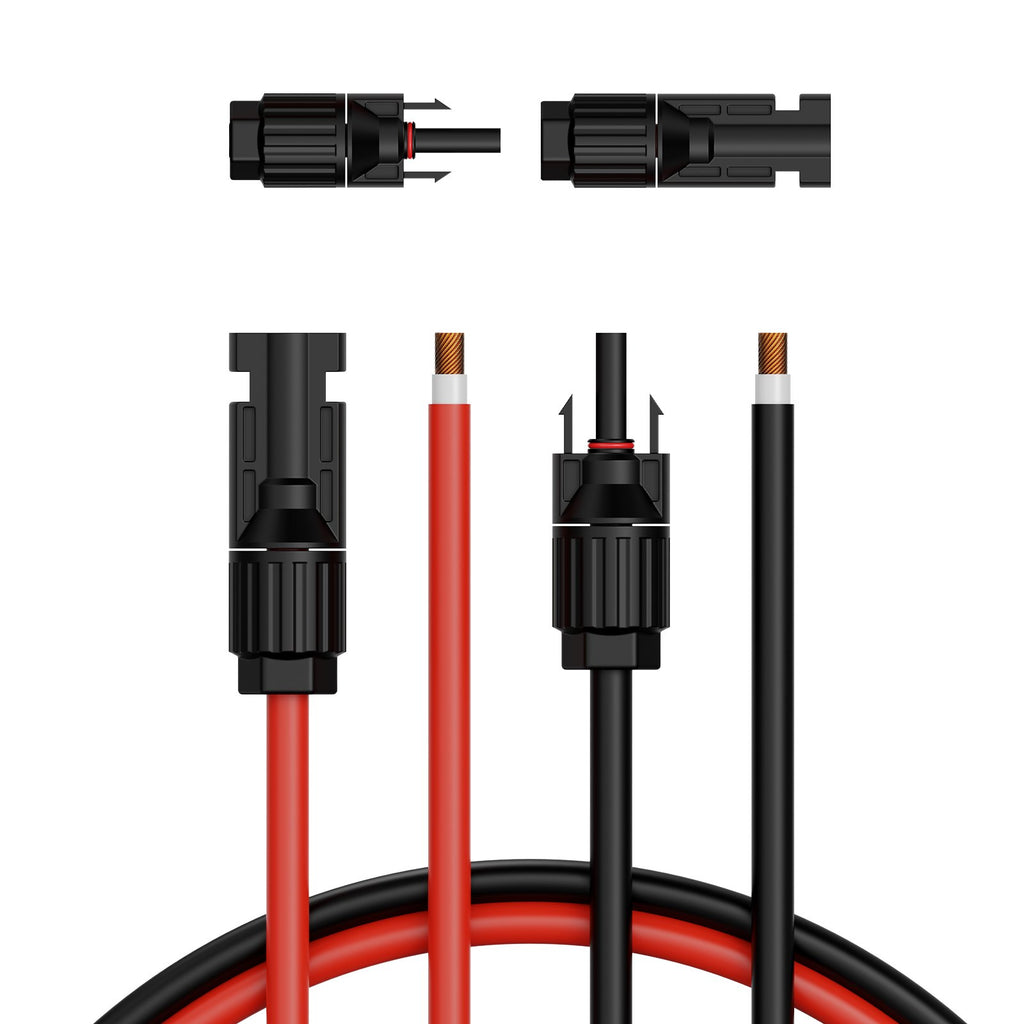 Saulės kolektorių ilginimo kabelis VEVOR MC4-10AWG, 9,14 m (2 vnt.)