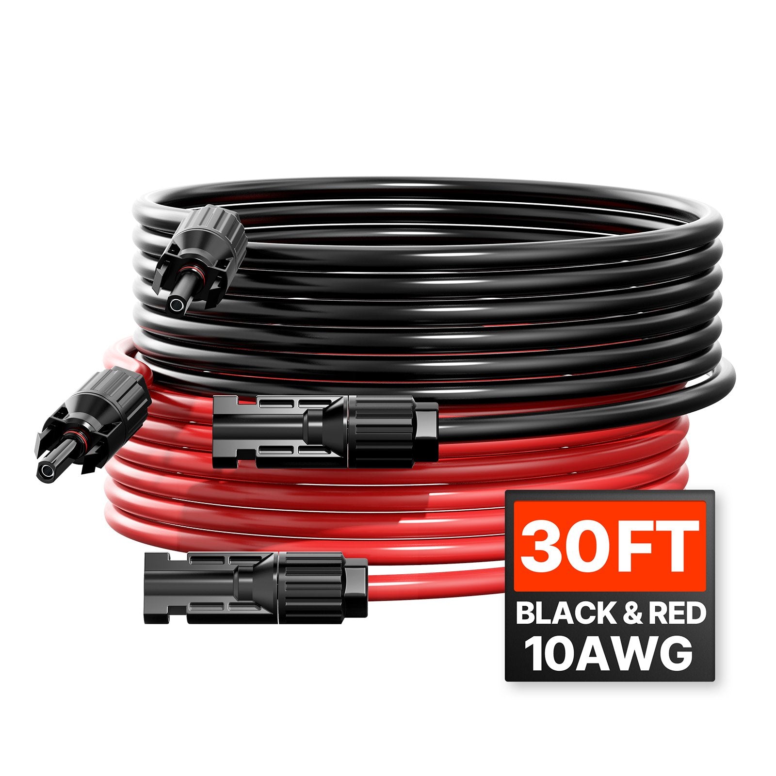 Saulės kolektorių ilginimo kabelis VEVOR MC4-10AWG, 9,14 m (2 vnt.)