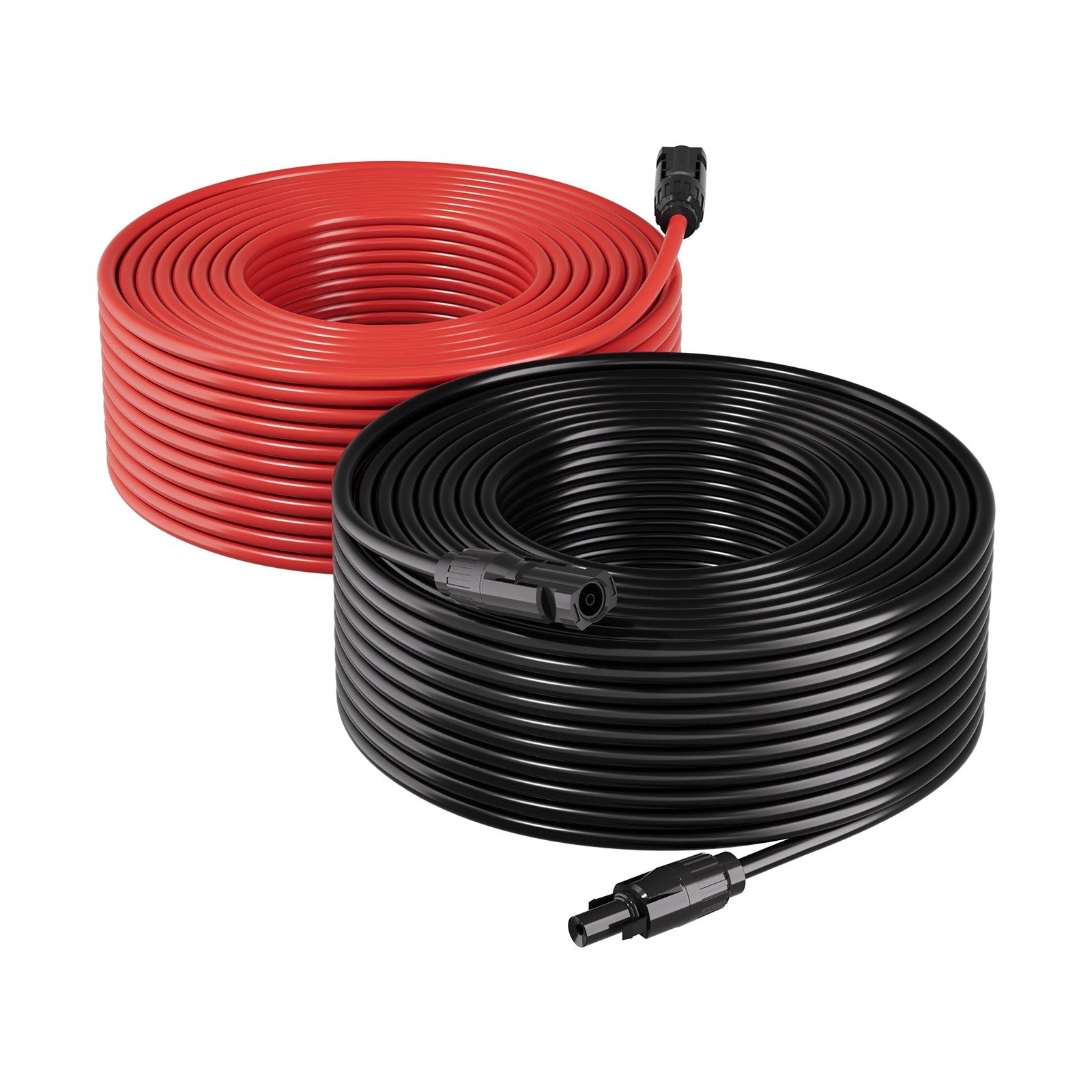 Saulės kolektorių ilginamasis kabelis VEVOR MC4-10AWG-Red/Black-L=19.9M, 10 AWG (6 mm²)