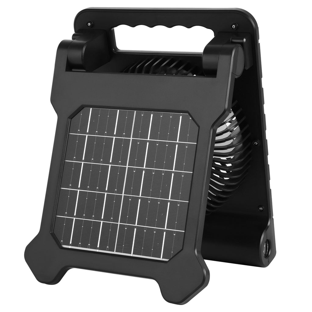 Įkraunamas saulės energijos ventiliatorius VEVOR F907, 10000 mAh