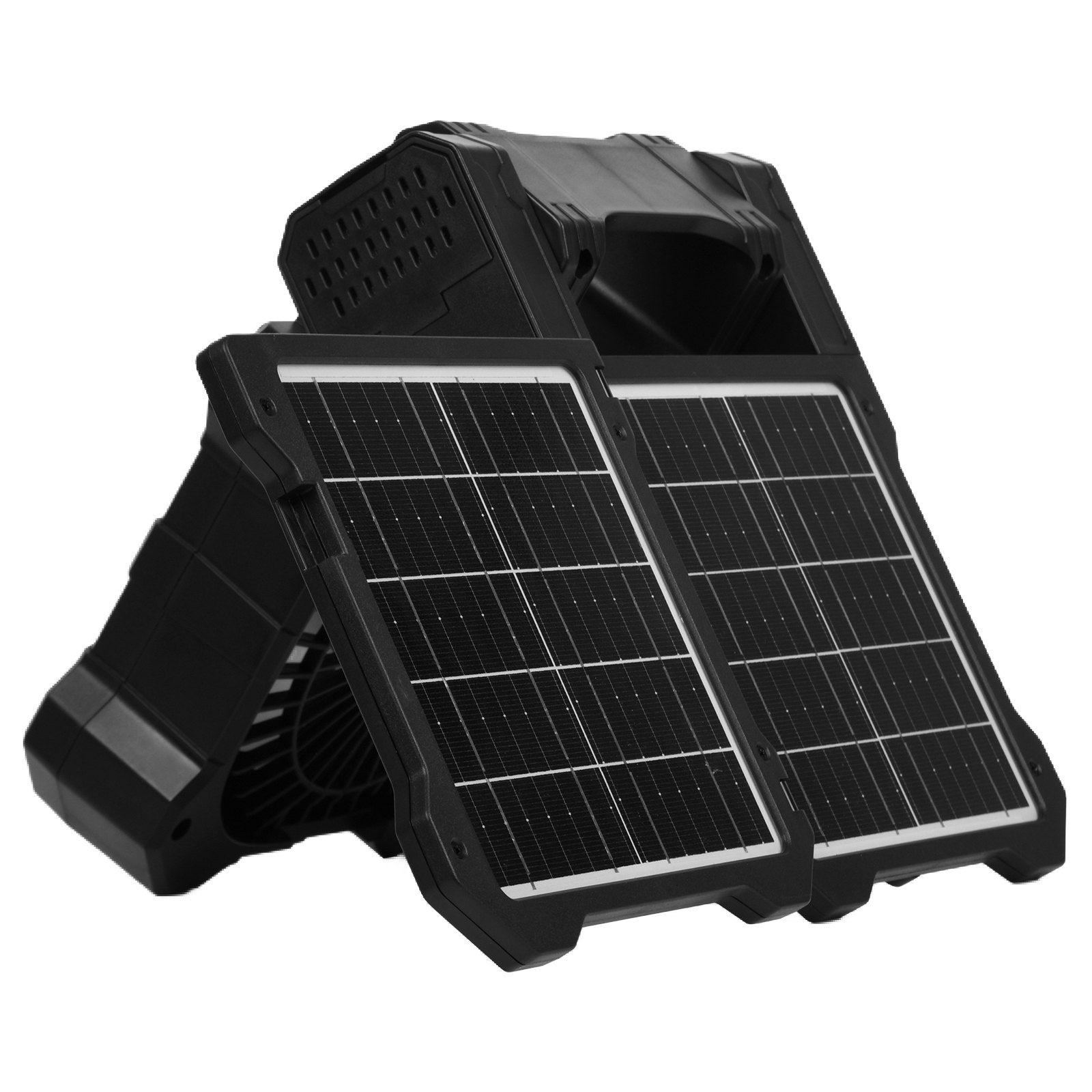 Įkraunamas saulės energijos ventiliatorius VEVOR F904, 20000 mAh