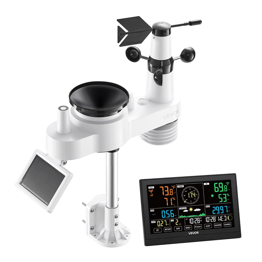 Išmanioji meteorologinė stotelė VEVOR YT60307, 7-in-1 jutiklis ir Wi-Fi ryšys