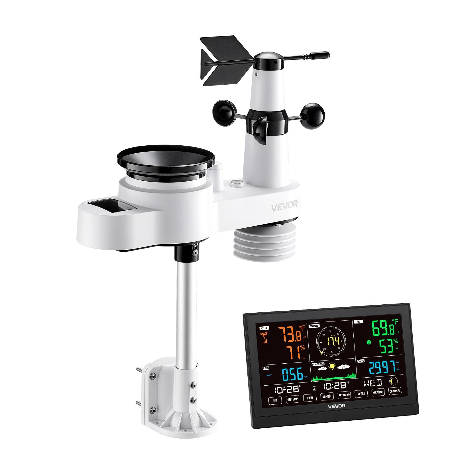 Meteorologinė stotelė VEVOR YT60308, 5-in-1 su Wi-Fi