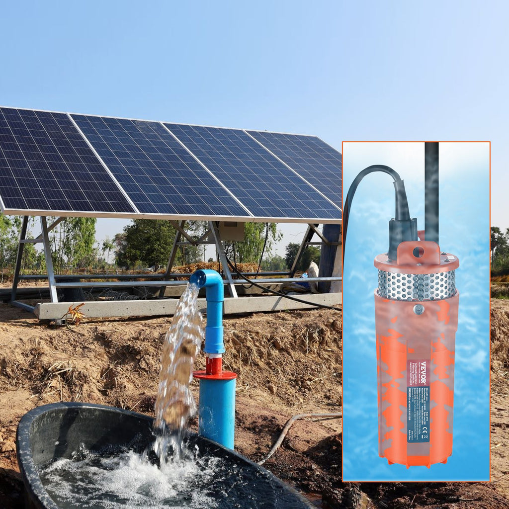 Saulės energija varomas vandens siurblys VEVOR SP-12, 96W