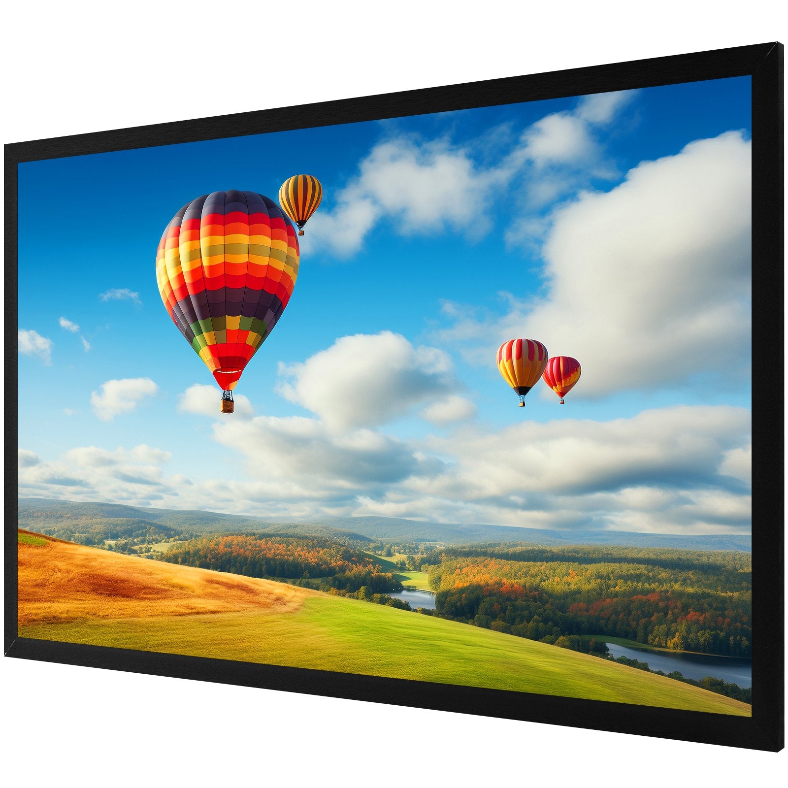 Projektoriaus ekranas VEVOR 130", 4K HDTV fiksuotas rėmas.