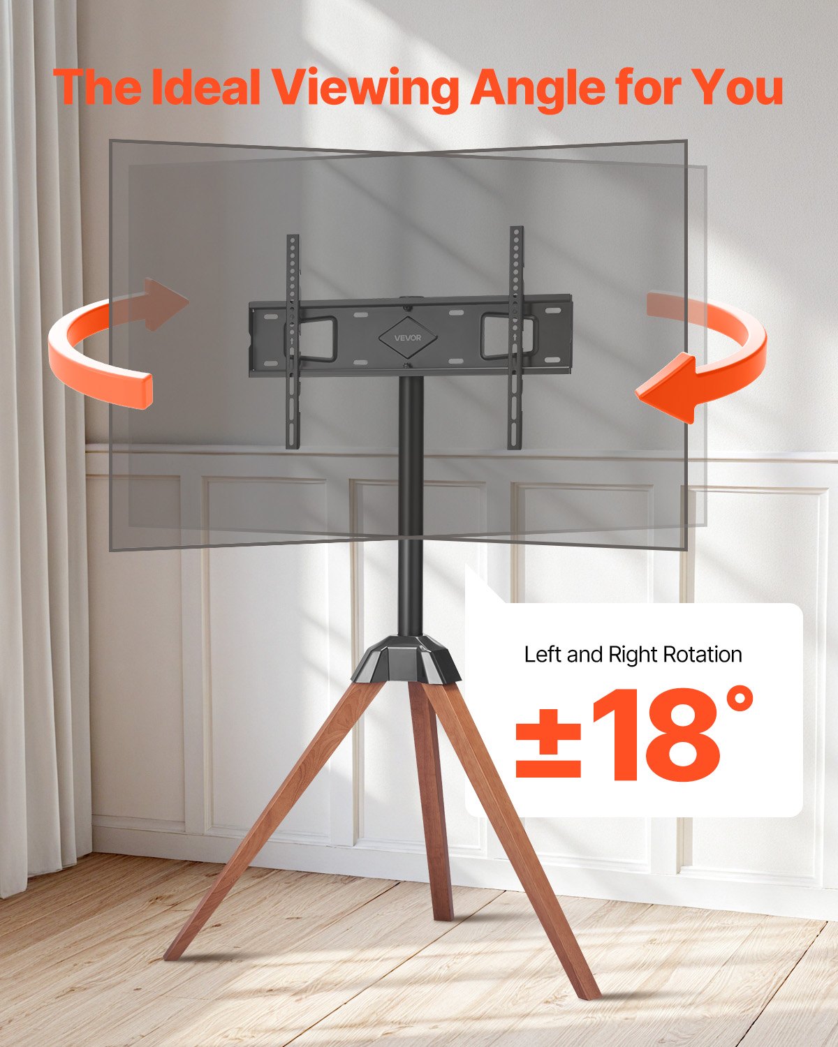 TV stovas-molbertas VEVOR FT03, 40-65 colių televizoriams