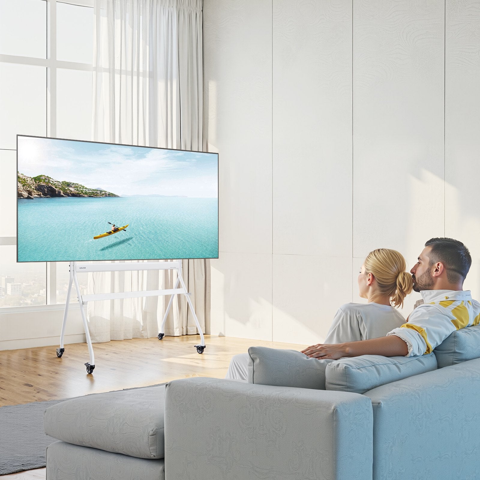 Mobilus televizoriaus stovas VEVOR TC105, 35-100 colių ekranams