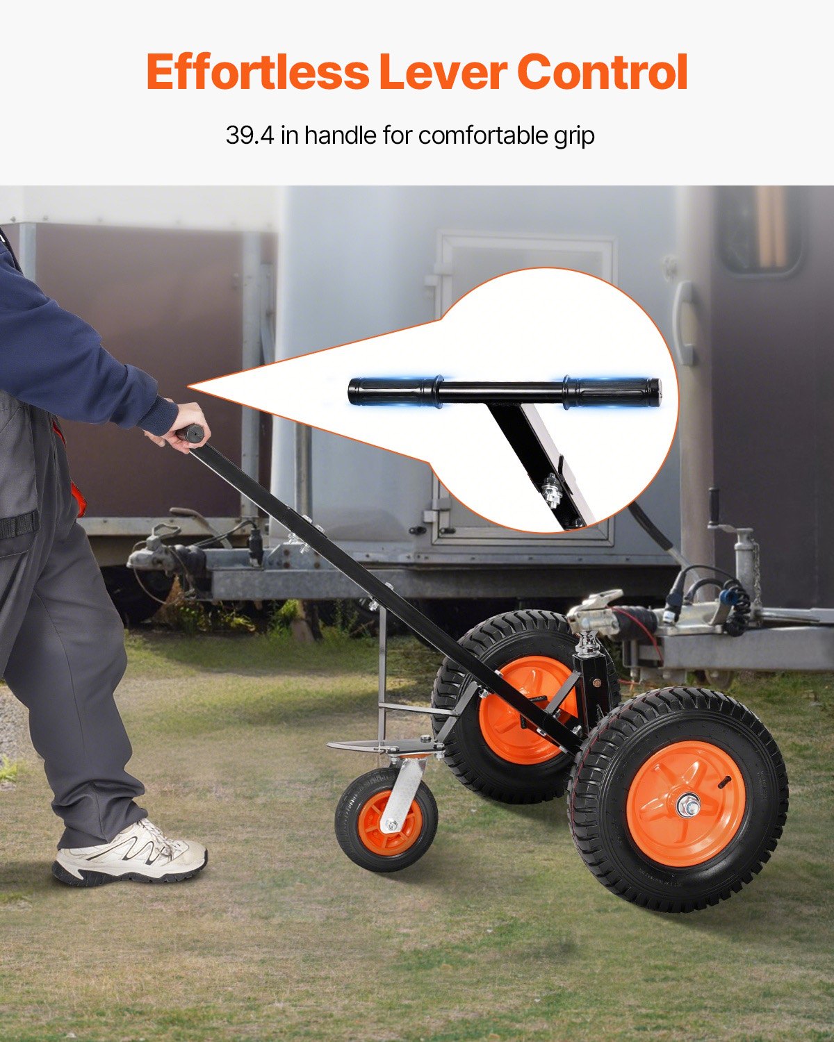 Priekabos perstūmimo vežimėlis VEVOR QYC1200-B, 544 kg keliamoji galia
