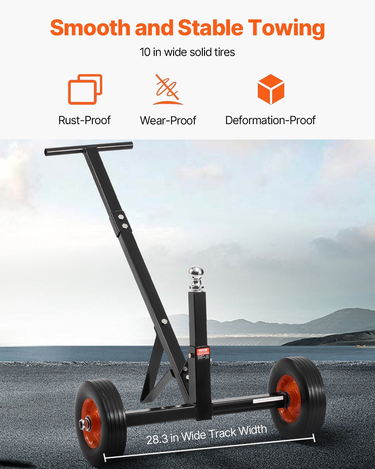 Priekabos perstūmimo vežimėlis VEVOR QYC600-B, 272 kg keliamoji galia
