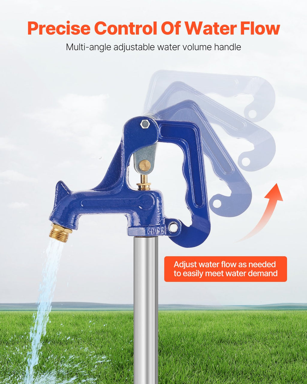 Lauko hidrantas VEVOR YH6-4, 122 cm įkasimo gylis